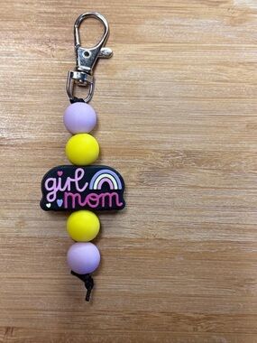 Girl Mom Keychain
